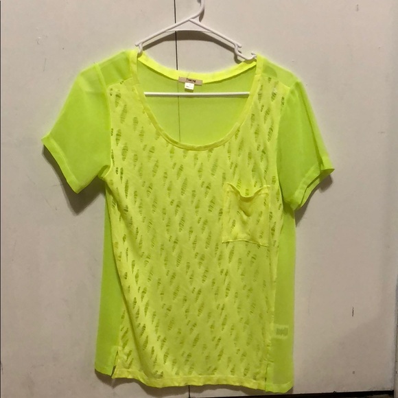 Neon green/yellow blouse - Picture 1 of 2